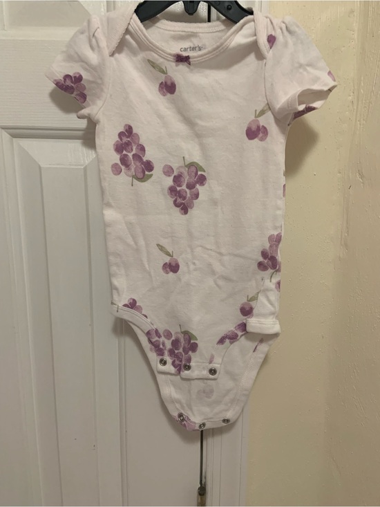 Carter's Other - Carter's White One-Piece with Purple Grape Print